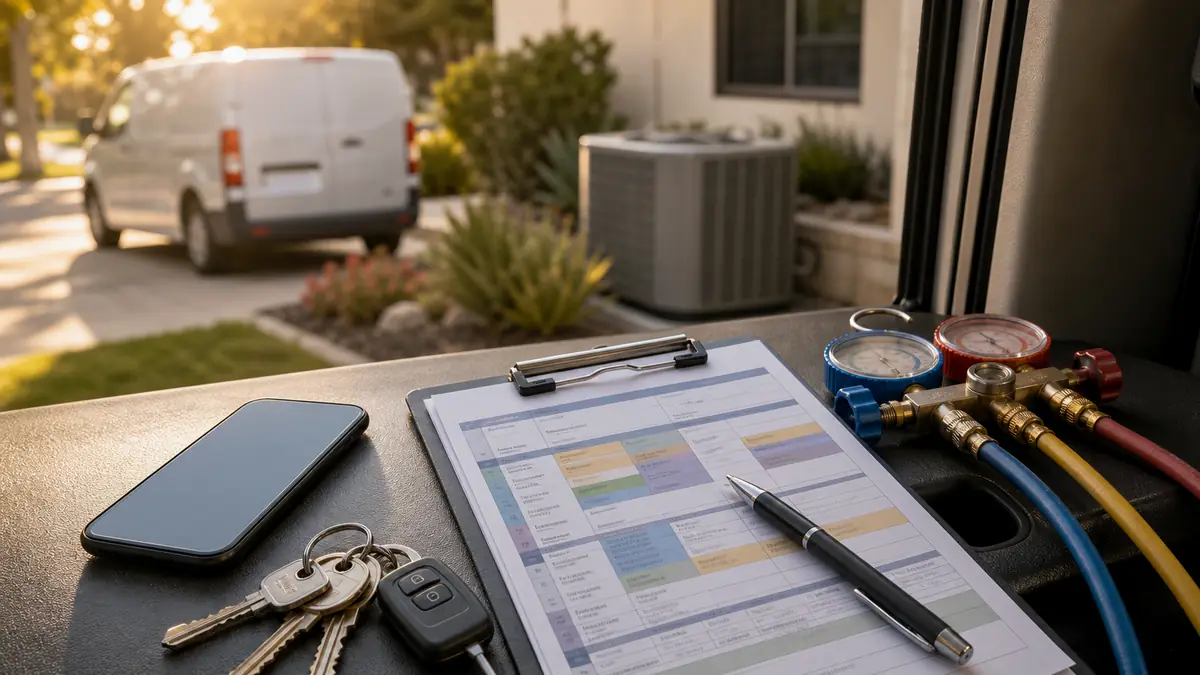 Illustration: booking a Trane HVAC appointment in Pomona